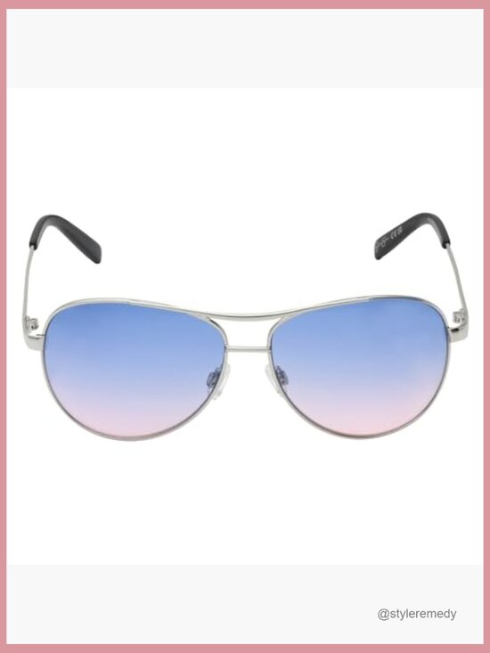 Metal Aviator Sunglasses with UV400 Protection, Gradient Lenses main image 5